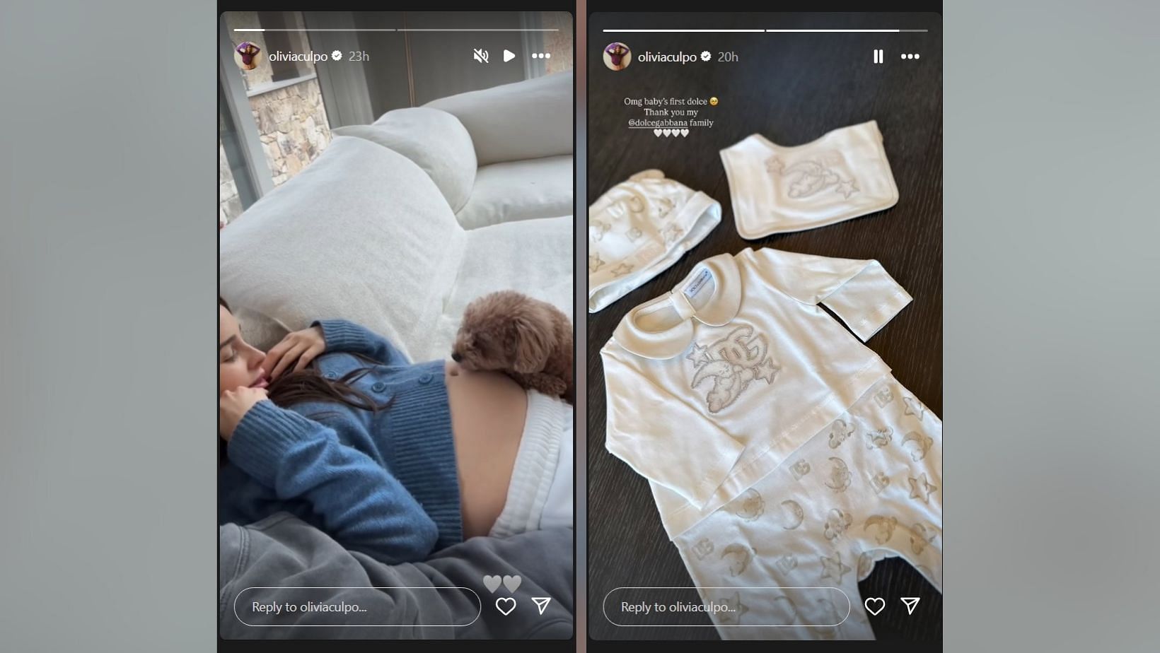 Olivia Culpo gushes as Dolce &amp; Gabbana spoils their unborn baby with luxury gifts (image credit: instagram/oliviaculpo)