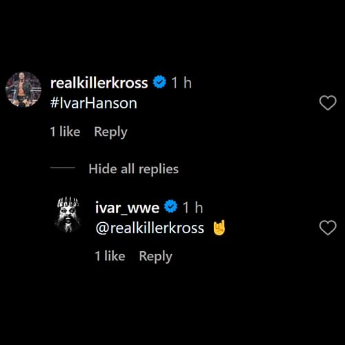 Karrion Kross and Ivar tease a name change for The War Raiders' star. [Photo courtesy: Ivar's Instagram]