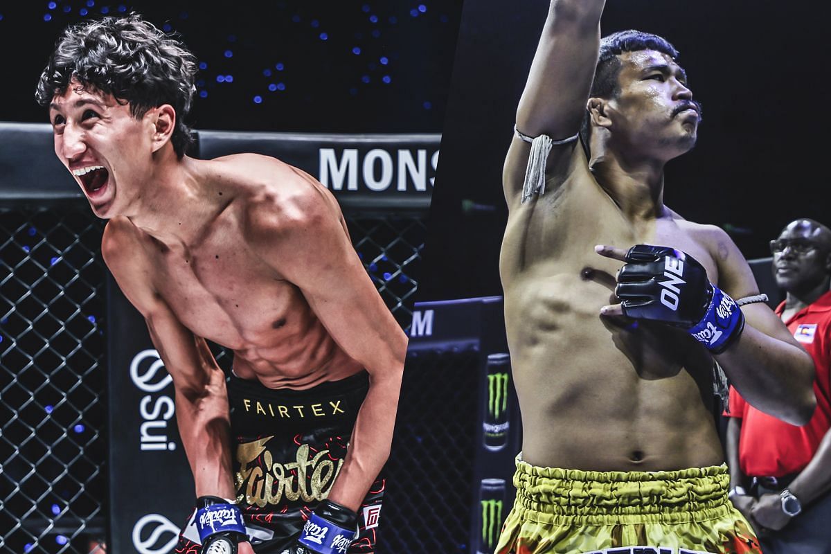 Nabil Anane (left) Superlek (right) [Photos via: ONE Championship]