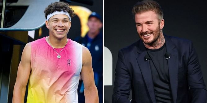 Ben Shelton beams with pride at channeling his inner David Beckham with stunning banana shot at Indian Wells