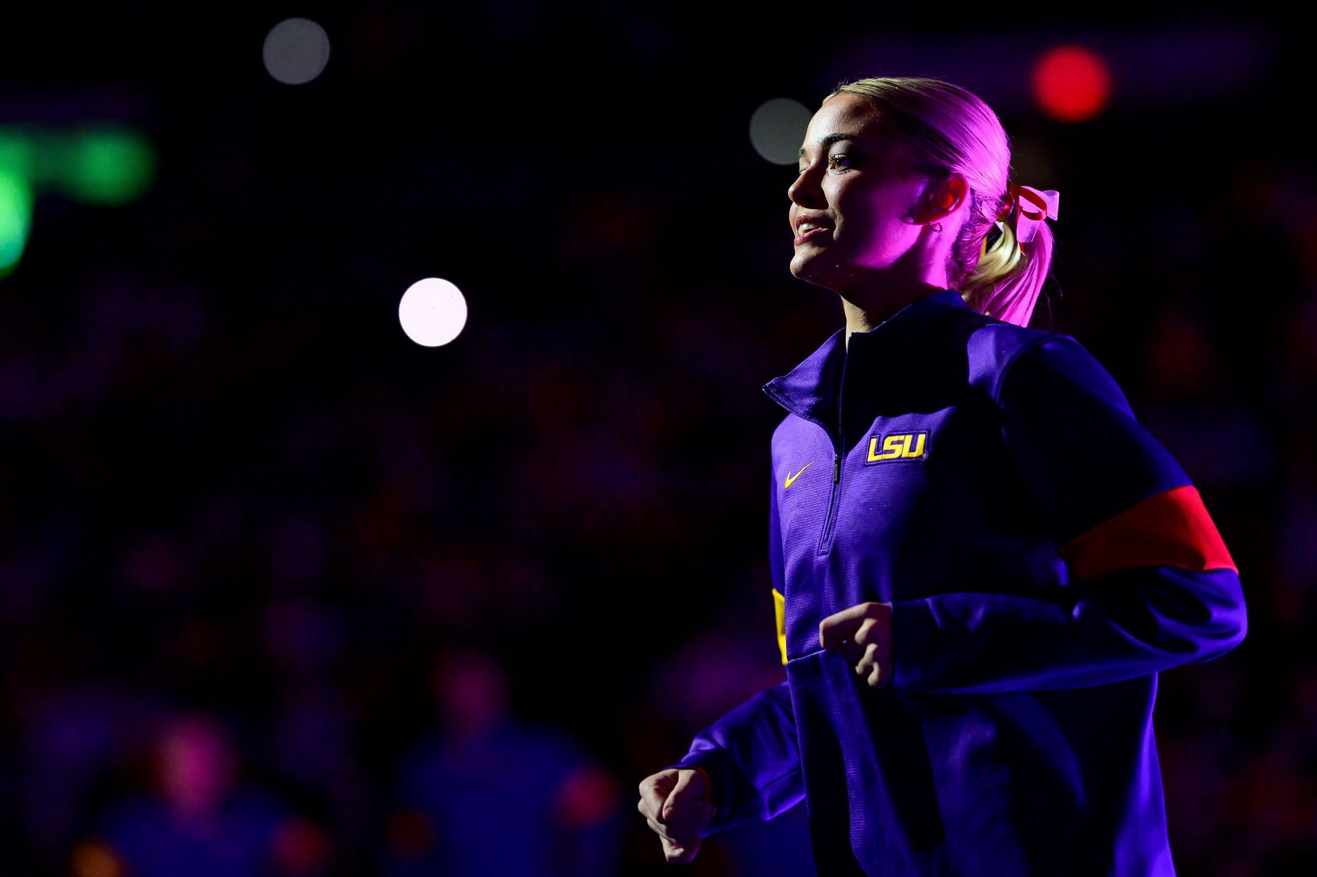 Olivia Dunne in action at LSU&#039;s PMAC center- Source: Getty