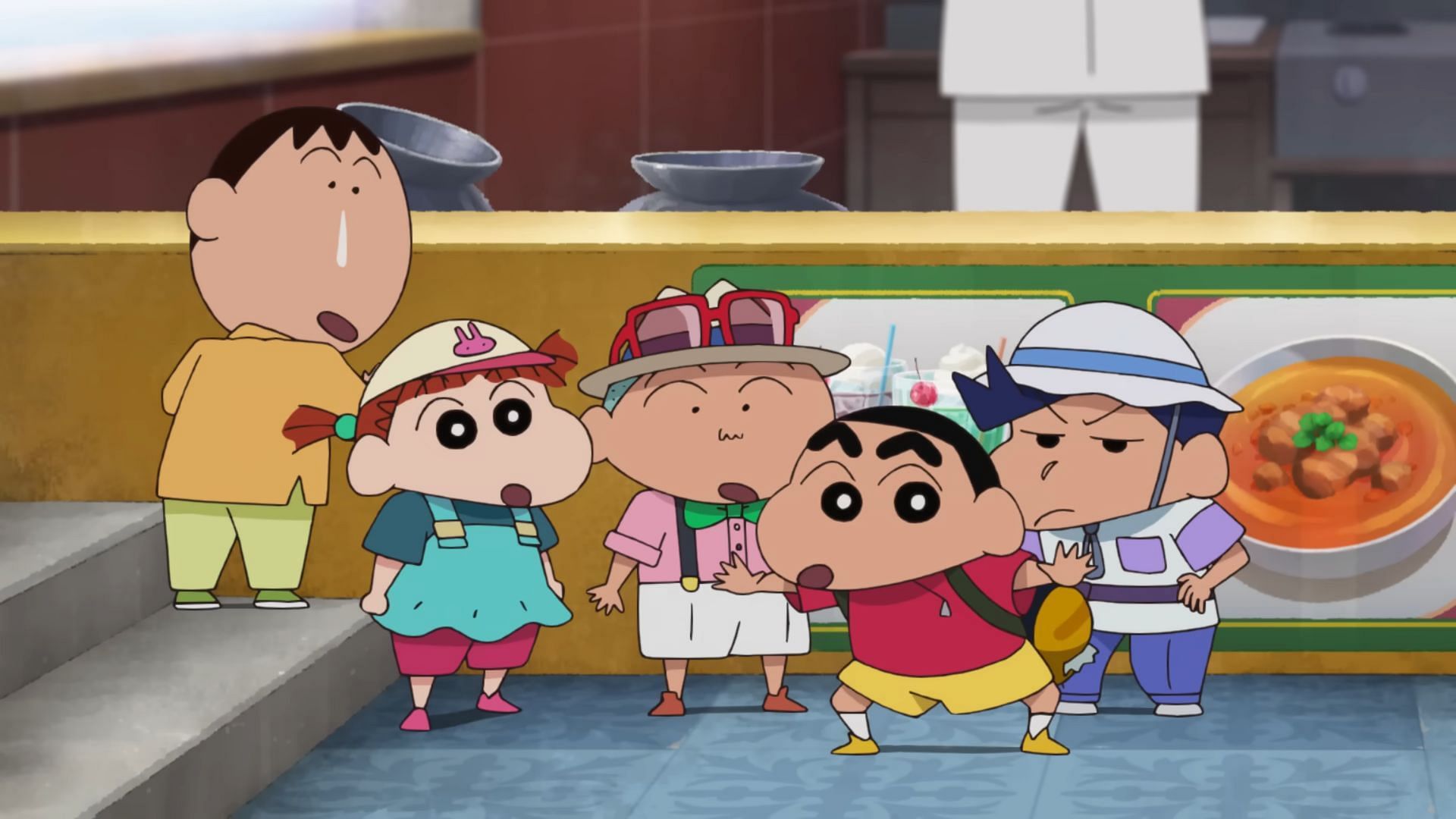 Shin-Chan and the Kasukabe Defense Force as seen in the anime (Image via Shin-Ei Animation)