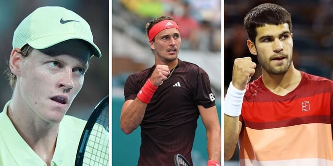 Jannik Sinner vs Alexander Zverev vs Carlos Alcaraz: How does the World No. 1 race look like after Miami Open results?