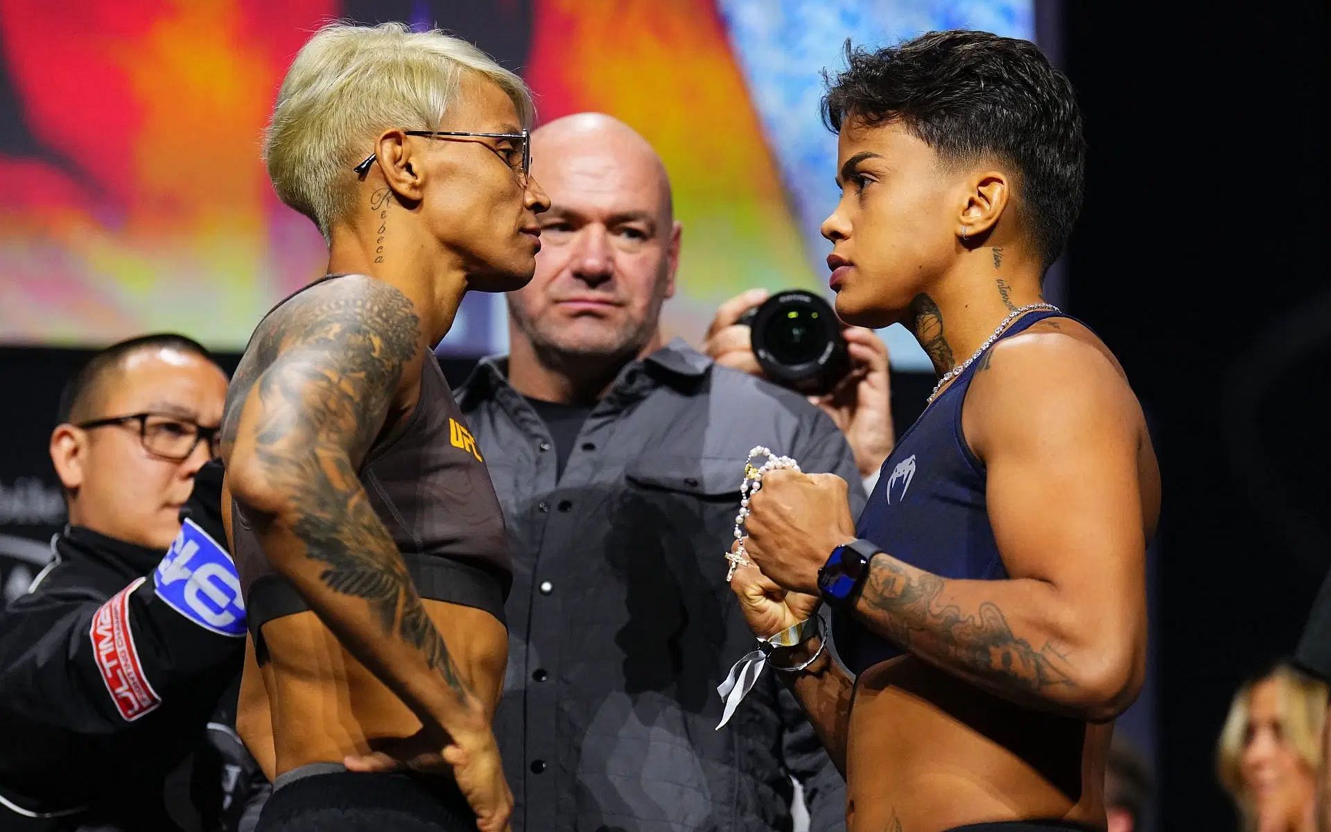 Amanda Lemos (left) and Iasmin Lucindo (right) were matched up for UFC 313 [Image courtesy: Getty]