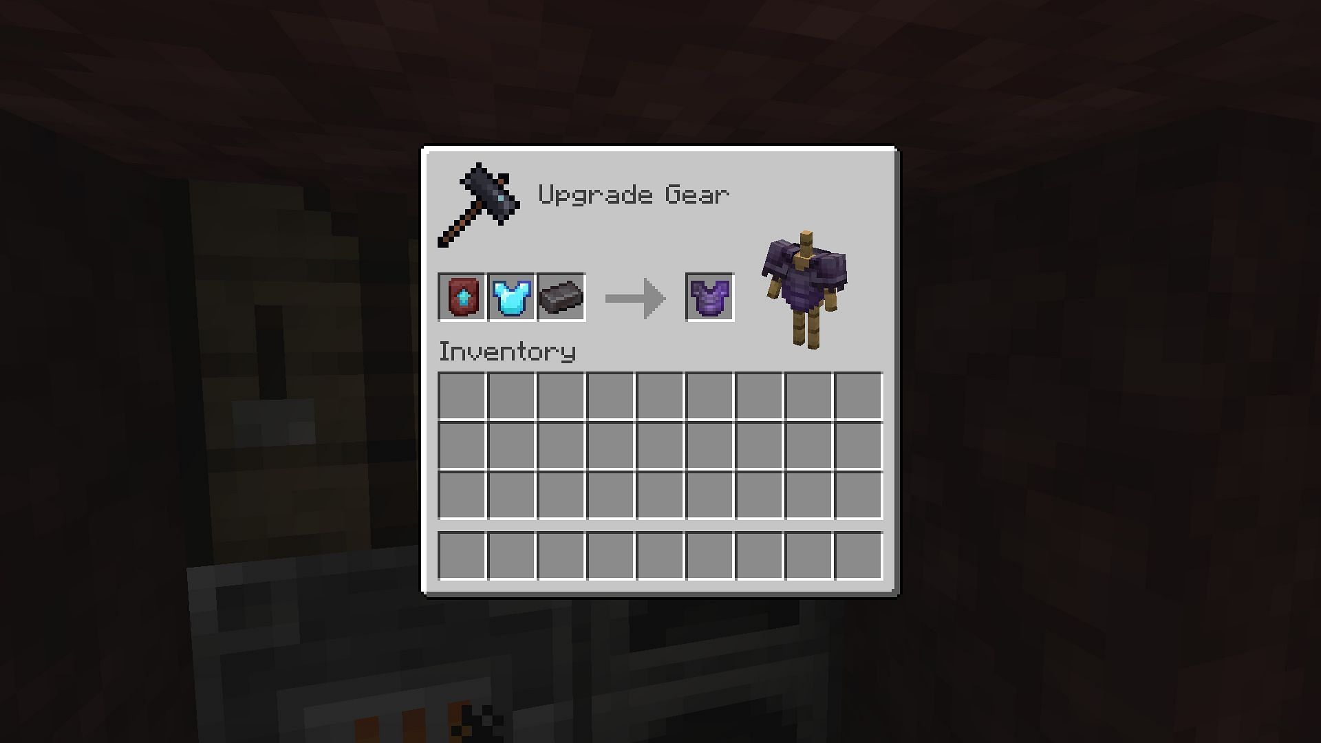 Using netherite ingot (Image via Mojang)