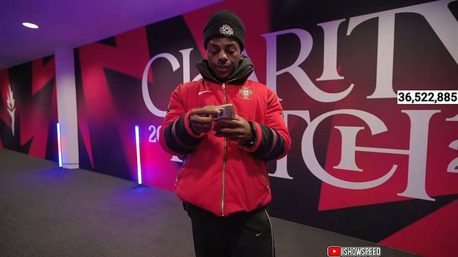 IShowSpeed breaks Sidemen Charity Game curse and scores for the first time for YouTube AllStars