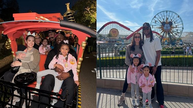 IN PHOTOS: Davante Adams enjoys wholesome Disneyland trip with kids and wife amid trade rumors