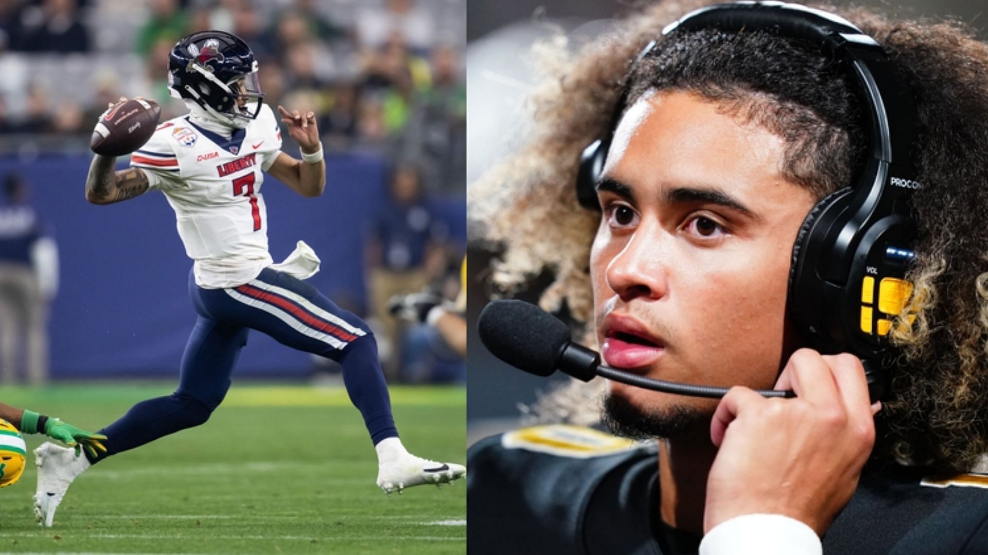 Colorado quarterbacks Kaidon Salter and Julian Lewis 