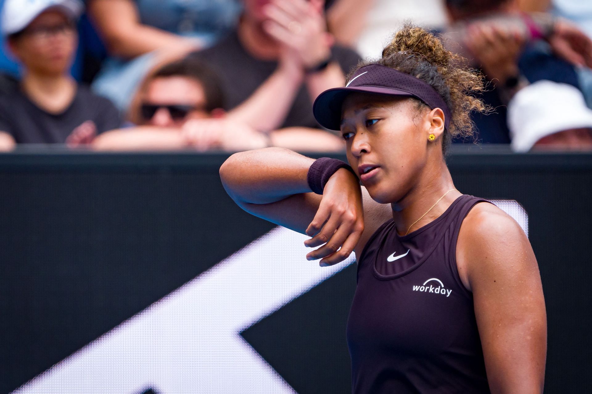 Osaka reacts during the 2025 Australian Open - Day 4 - (Source: Getty)