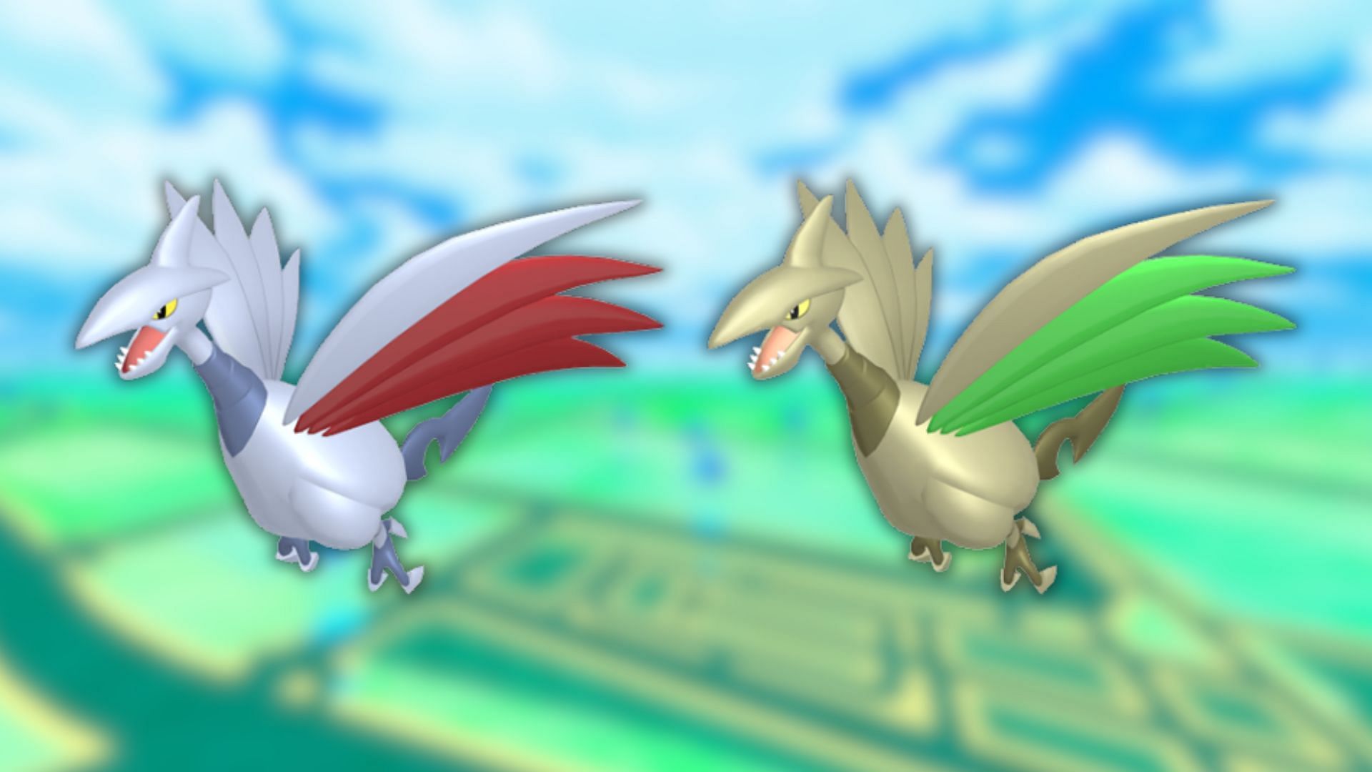 Pokemon GO Skarmory and its shiny variant (Image via The Pokemon Company)