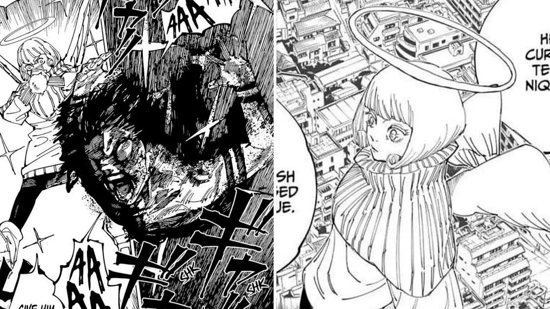 Angel using Jacob&#039;s Ladder in the manga (Image via Shueisha).