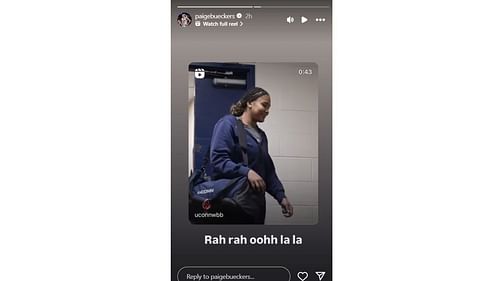 Bueckers' Instagram story