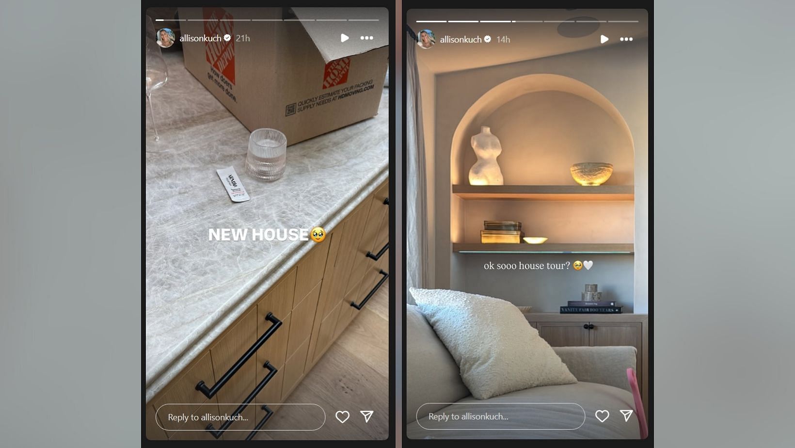 Allison Kuch shares a glimpse into new property (Credits: @allisonkuch/IG)
