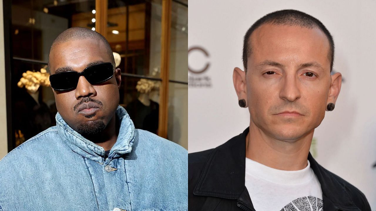 L to R: Kanye West and Chester Bennington (image via Getty)