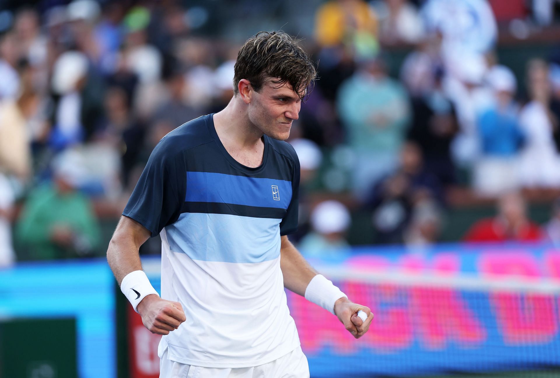 Draper celebrates his win in the BNP Paribas Open - Day 11 - Source: Getty