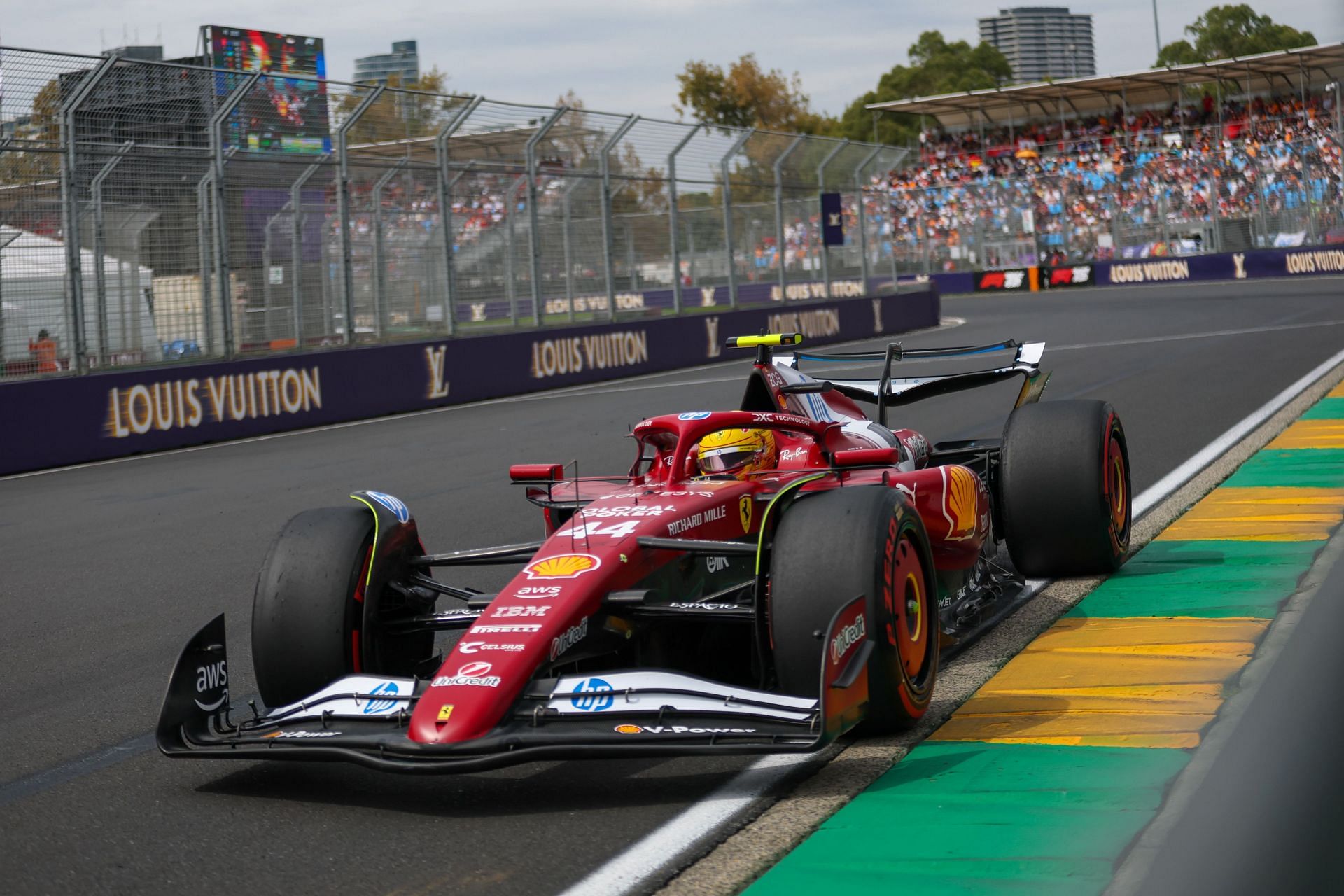 Lewis Hamilton in his Ferrari during qualifying - Australian Grand Prix - Source: Getty