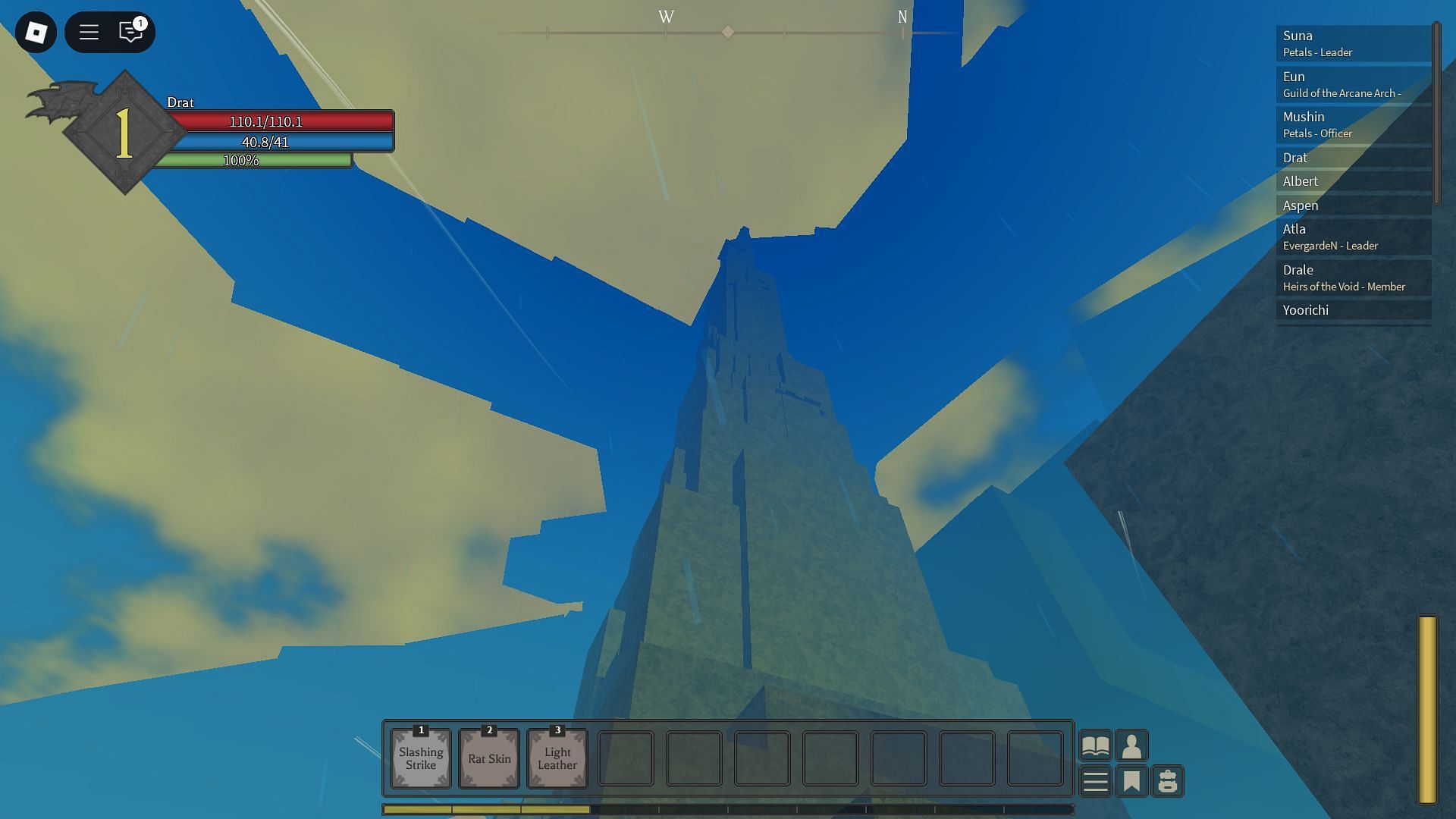 Get to the top to find the Lightning Spirit (Image via Roblox)