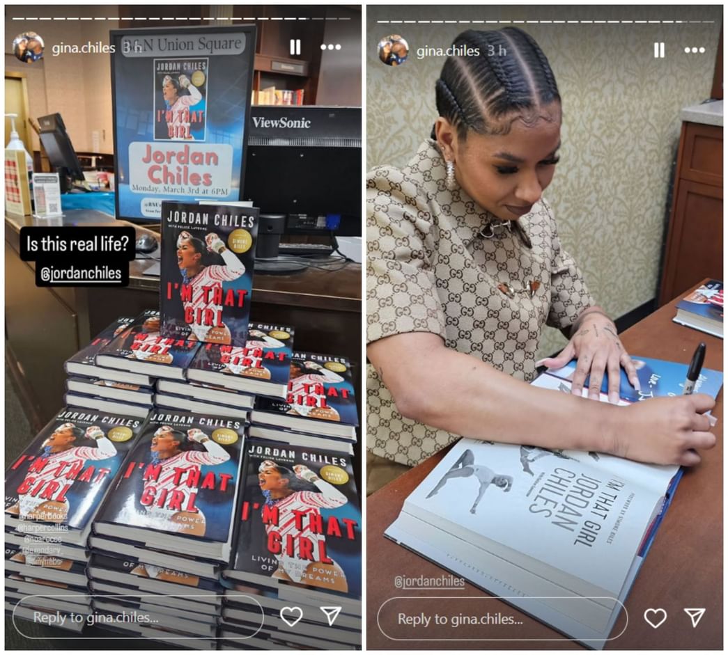 Jordan Chiles' mother Gina drops a 2word message as she beams with