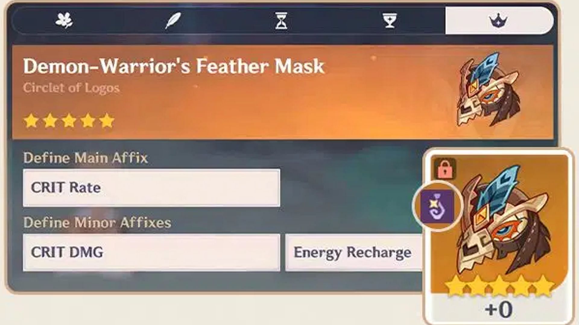 Artifacts created via Sanctifying Elixirs will have special symbols (Image via HoYoverse)