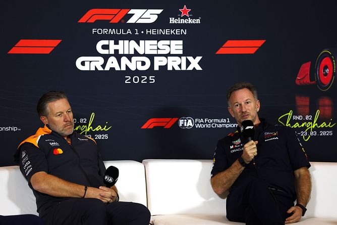 Zak Brown reignites Red Bull feud with 'vulnerable' remark about Christian Horner
