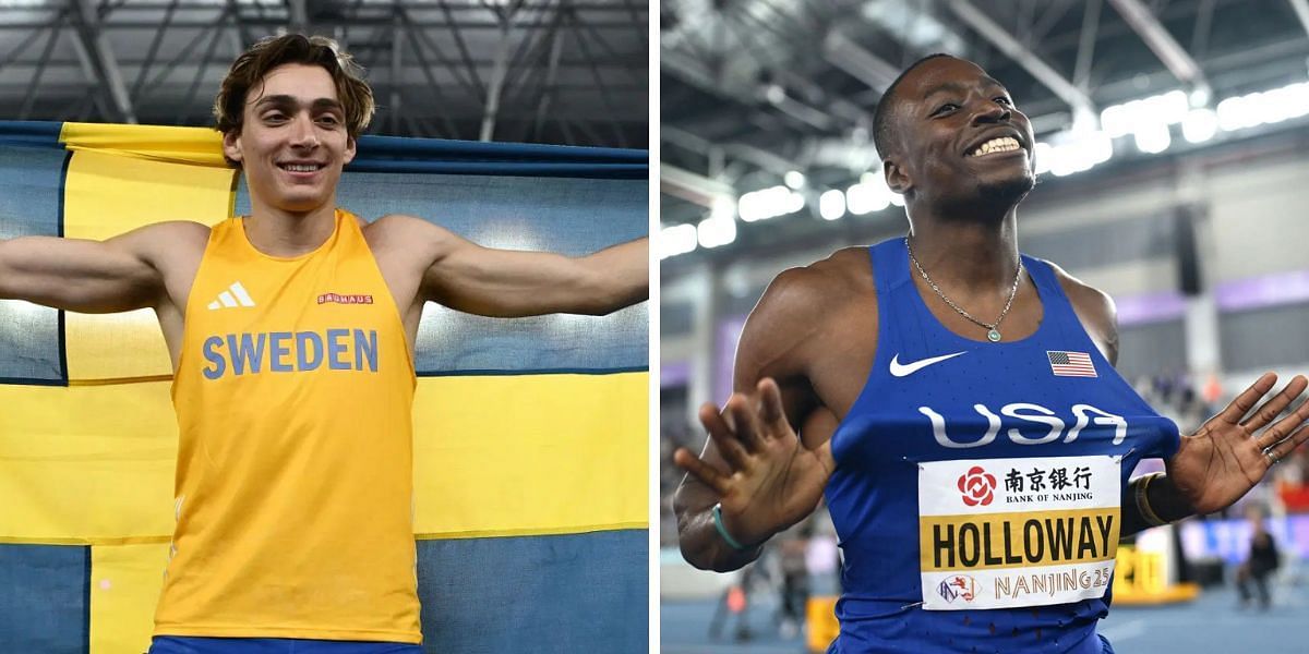 Mondo Duplantis (L) and Grant Holloway (R) dominate at World Athletics Indoor Championships. PHOTO: Both from Getty Images