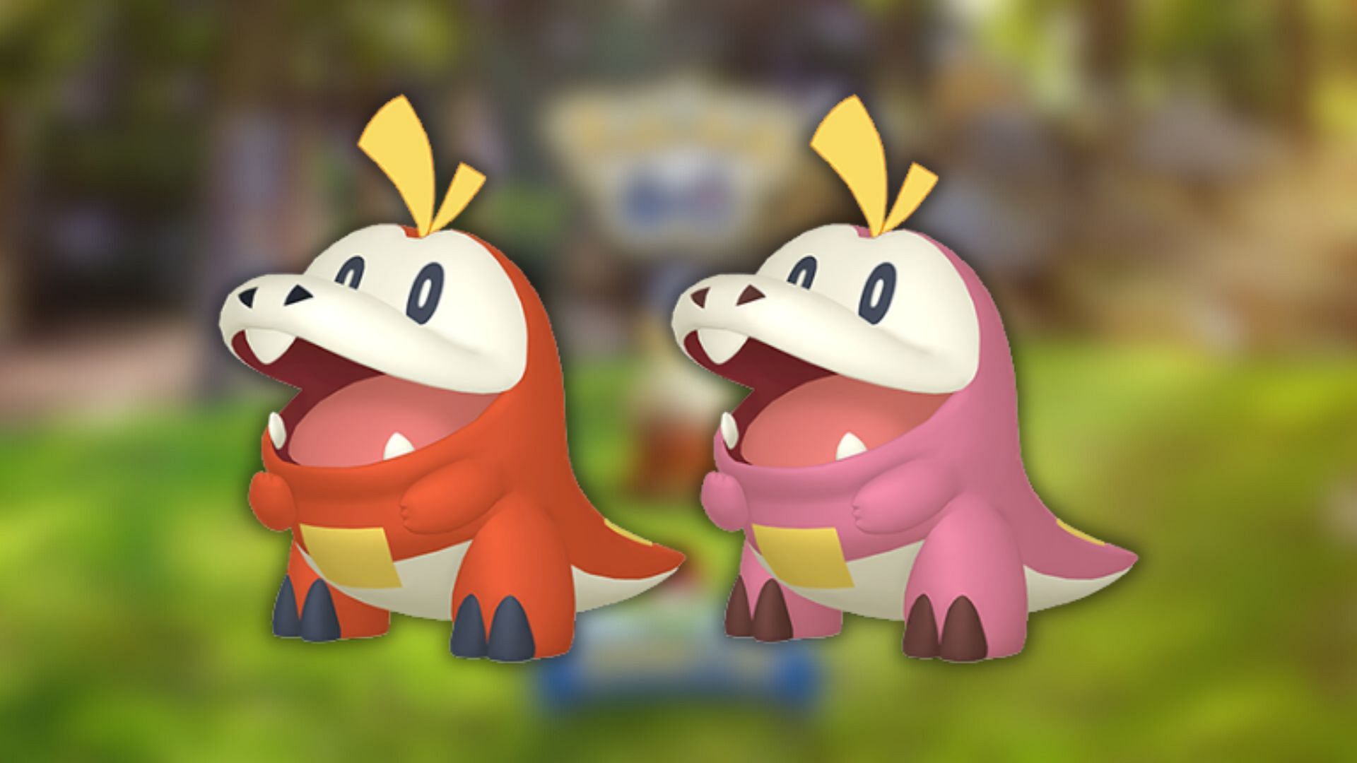 Fuecoco and its Shiny variant (Image via The Pokemon Company)