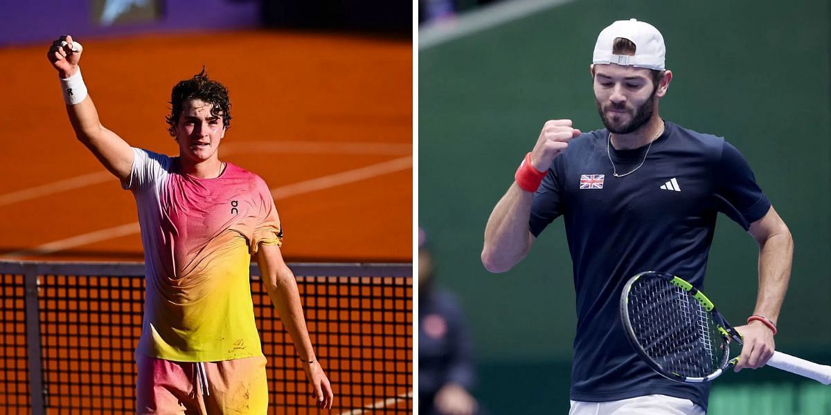 Joao Fonseca (L) vs Jacob Fearnley (R), (Source: Getty Images)