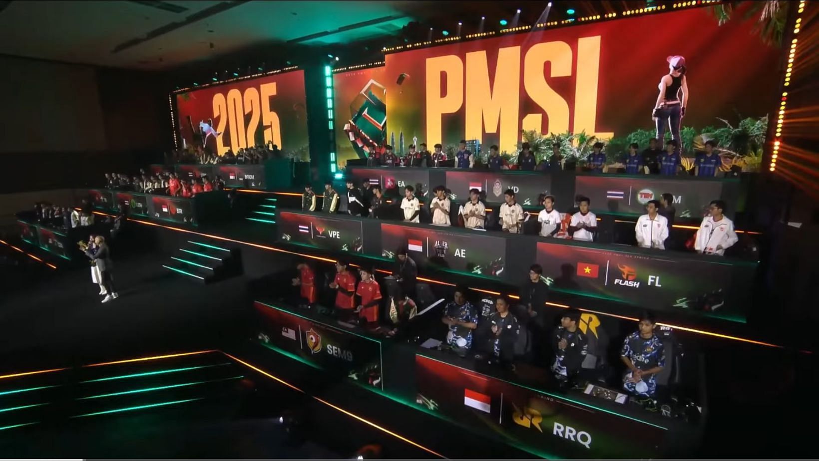 Day 1 of PMSL 2025 SEA Spring Finals was held on March 14 (Image via YouTube/PUBG Mobile Esports)