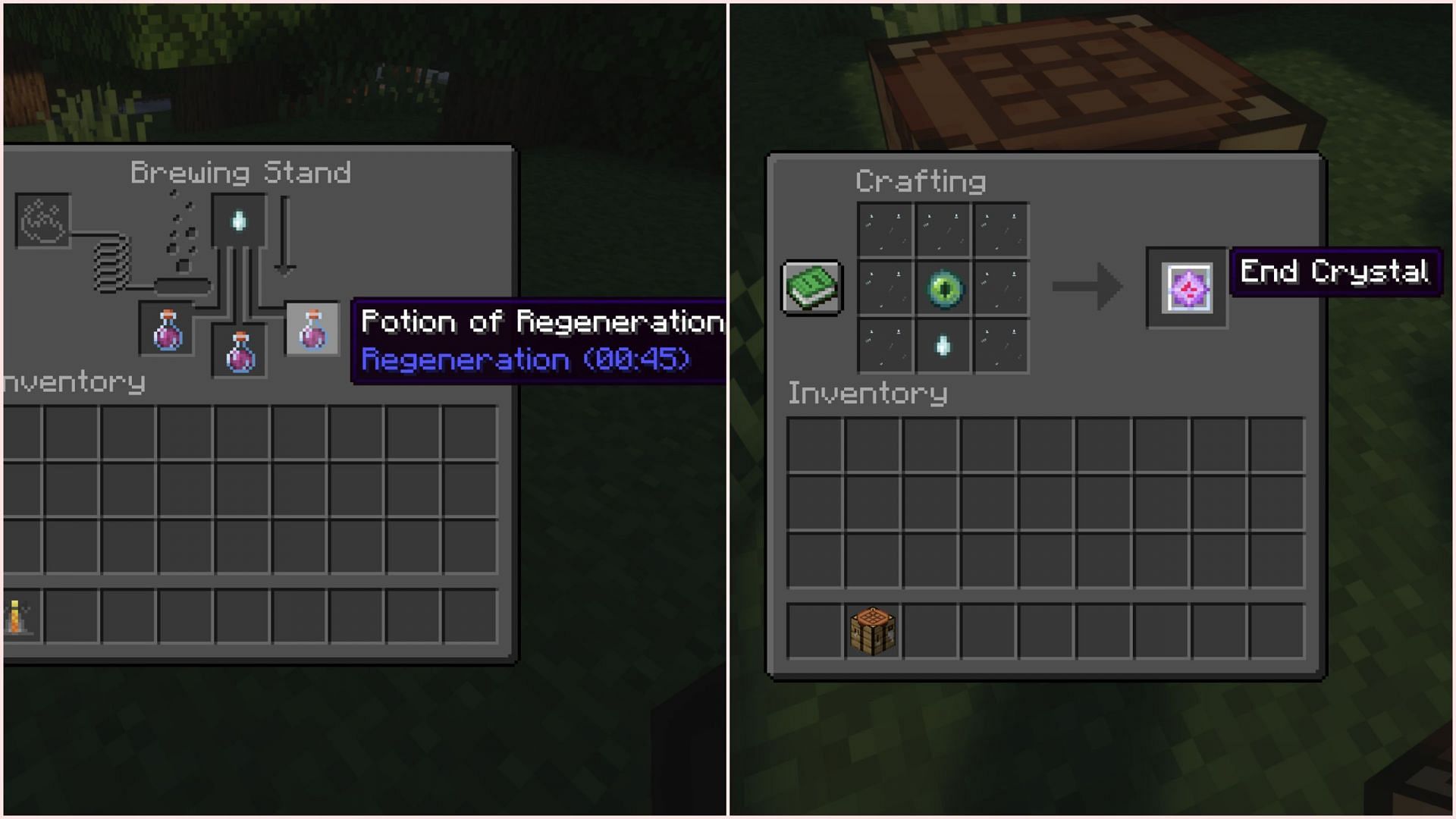 Ghast tear is only used to brew regeneration potions and craft end crystals (Image via Sportskeeda Gaming || Mojang Studios)