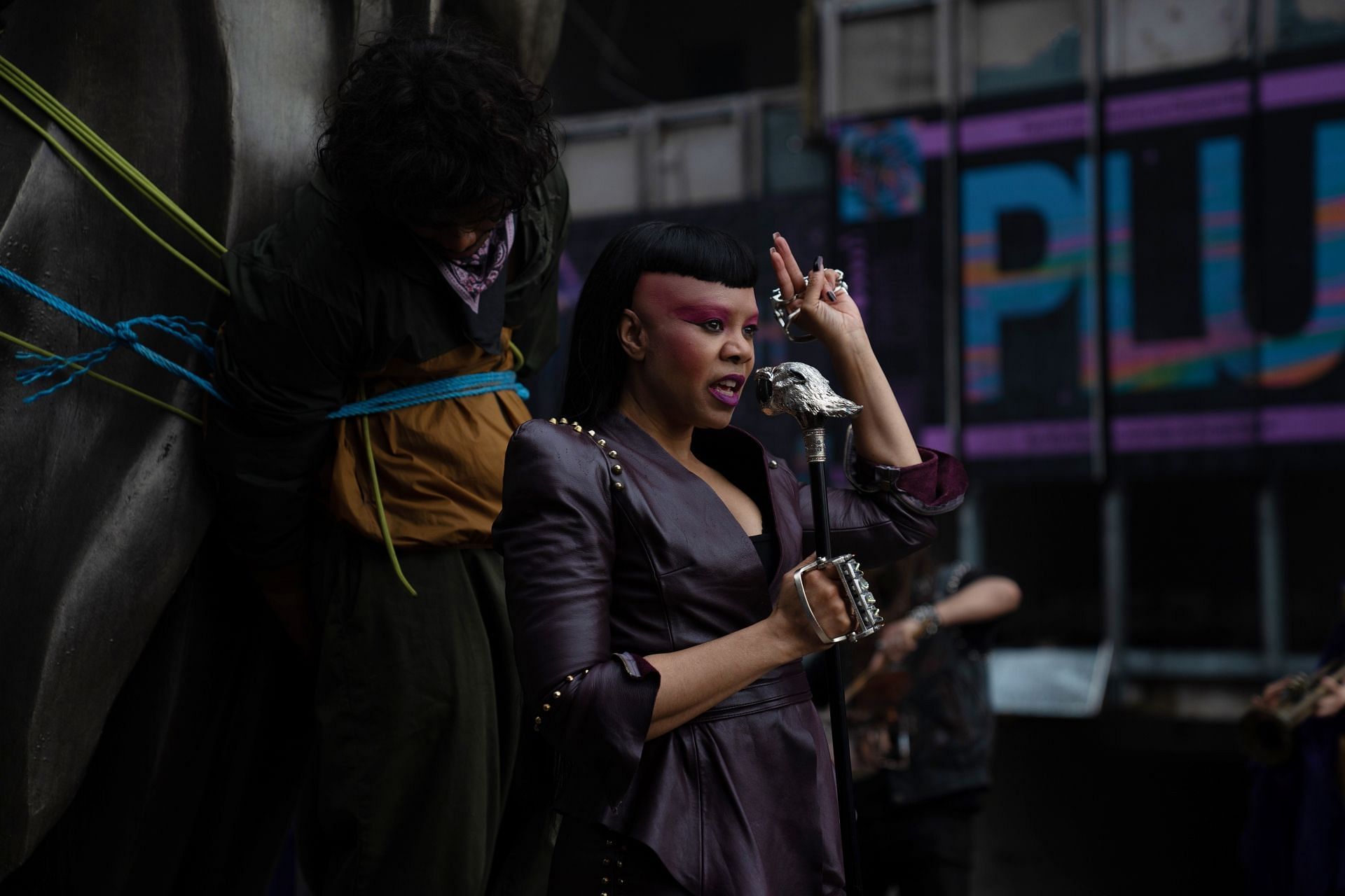 Regina Hall as Neon Dion in a still from O'Dessa (Image via Searchlight Pictures)