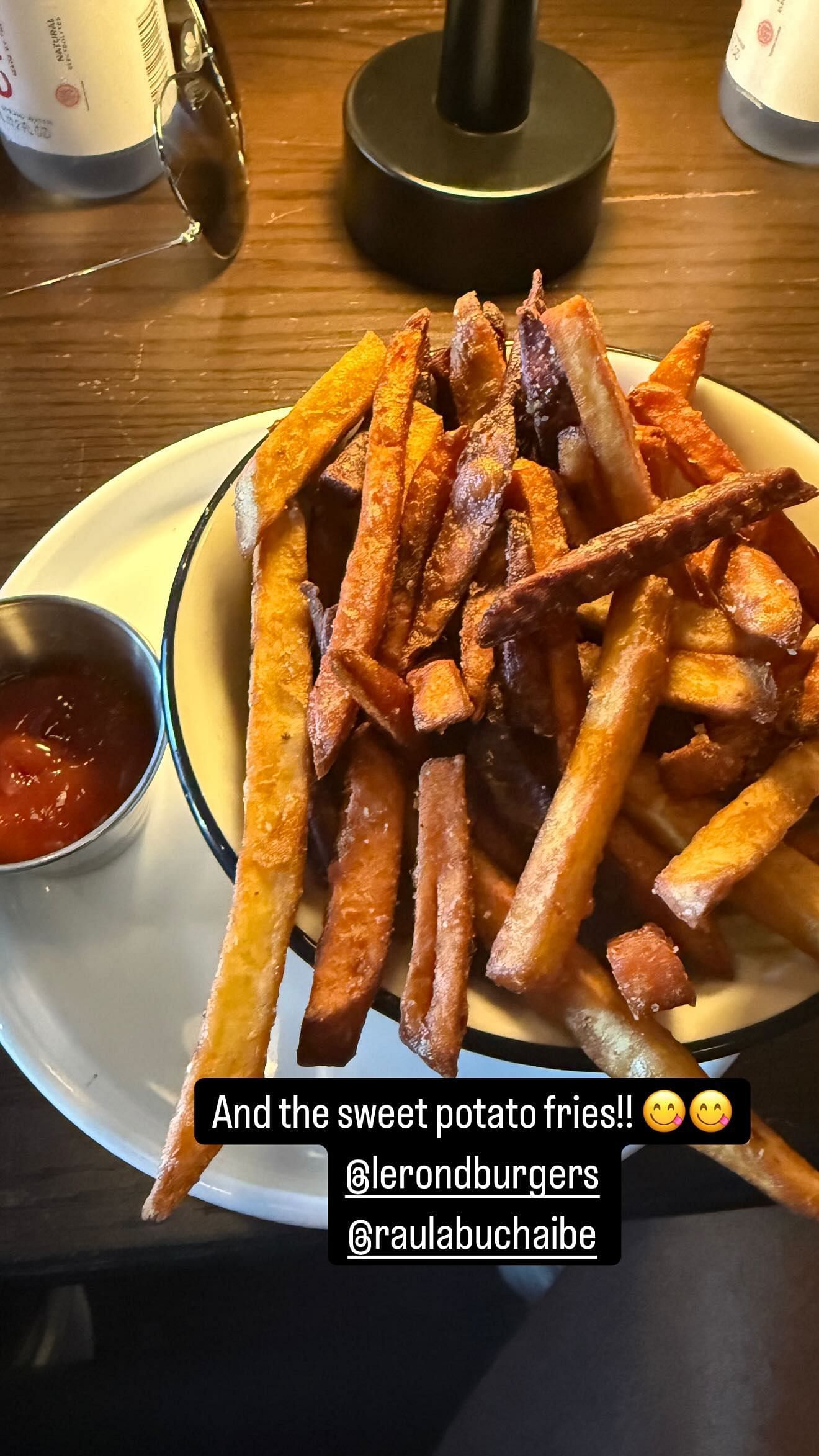 Sweet potato fries at Le Rond