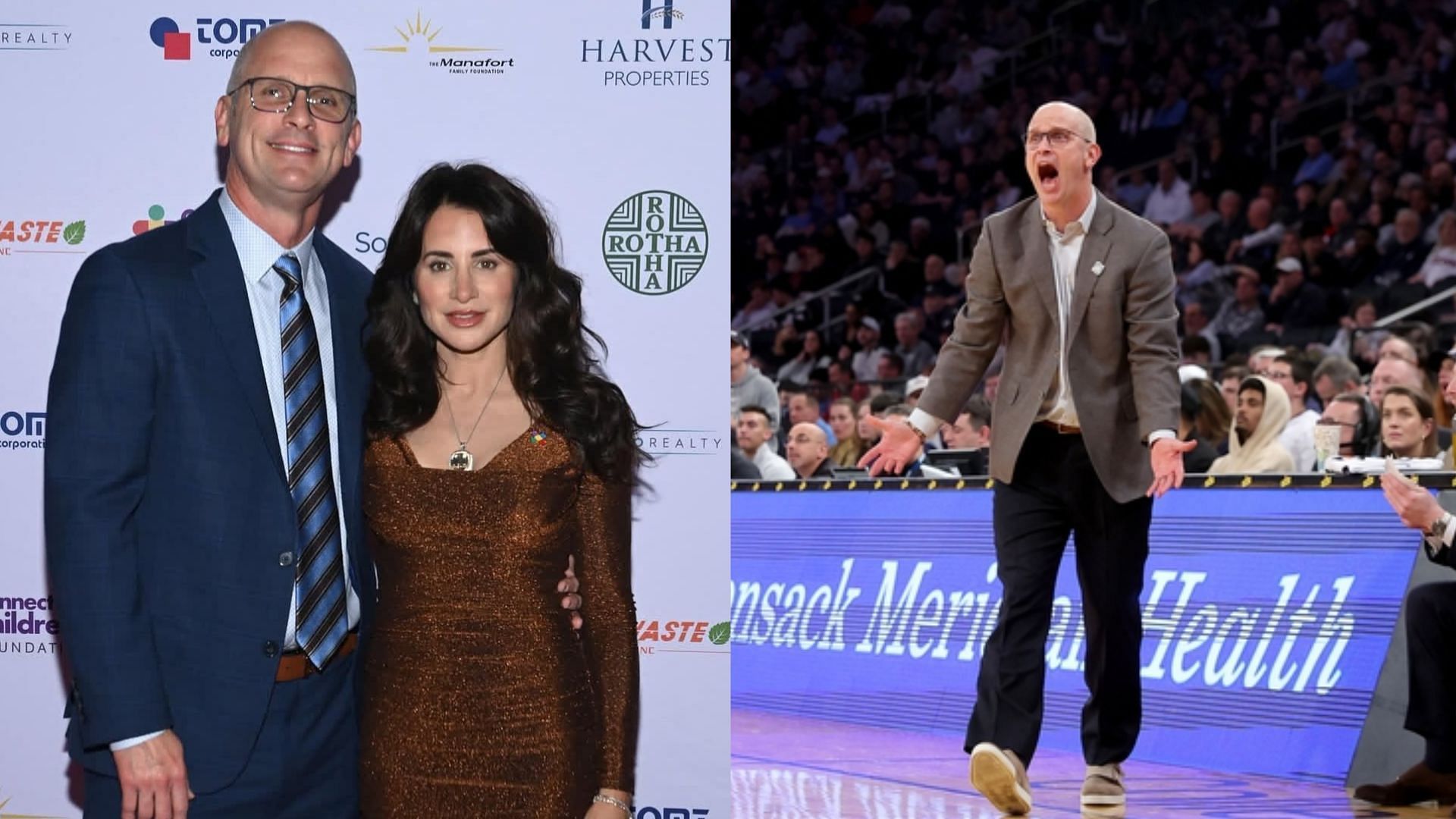 UConn coach Dan Hurley and his wife, Andrea Hurley