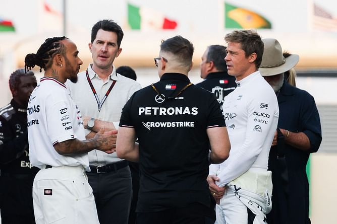 Lewis Hamilton drops 2-word reaction to the Brad Pitt starrer F1 movie's latest trailer