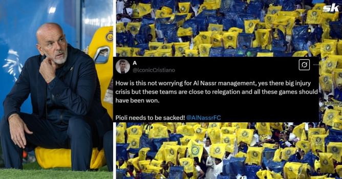 "Please do the right thing and leave" - Fans want Stefano Pioli sacked as Cristiano Ronaldo's Al-Nassr lose to Al-Orobah