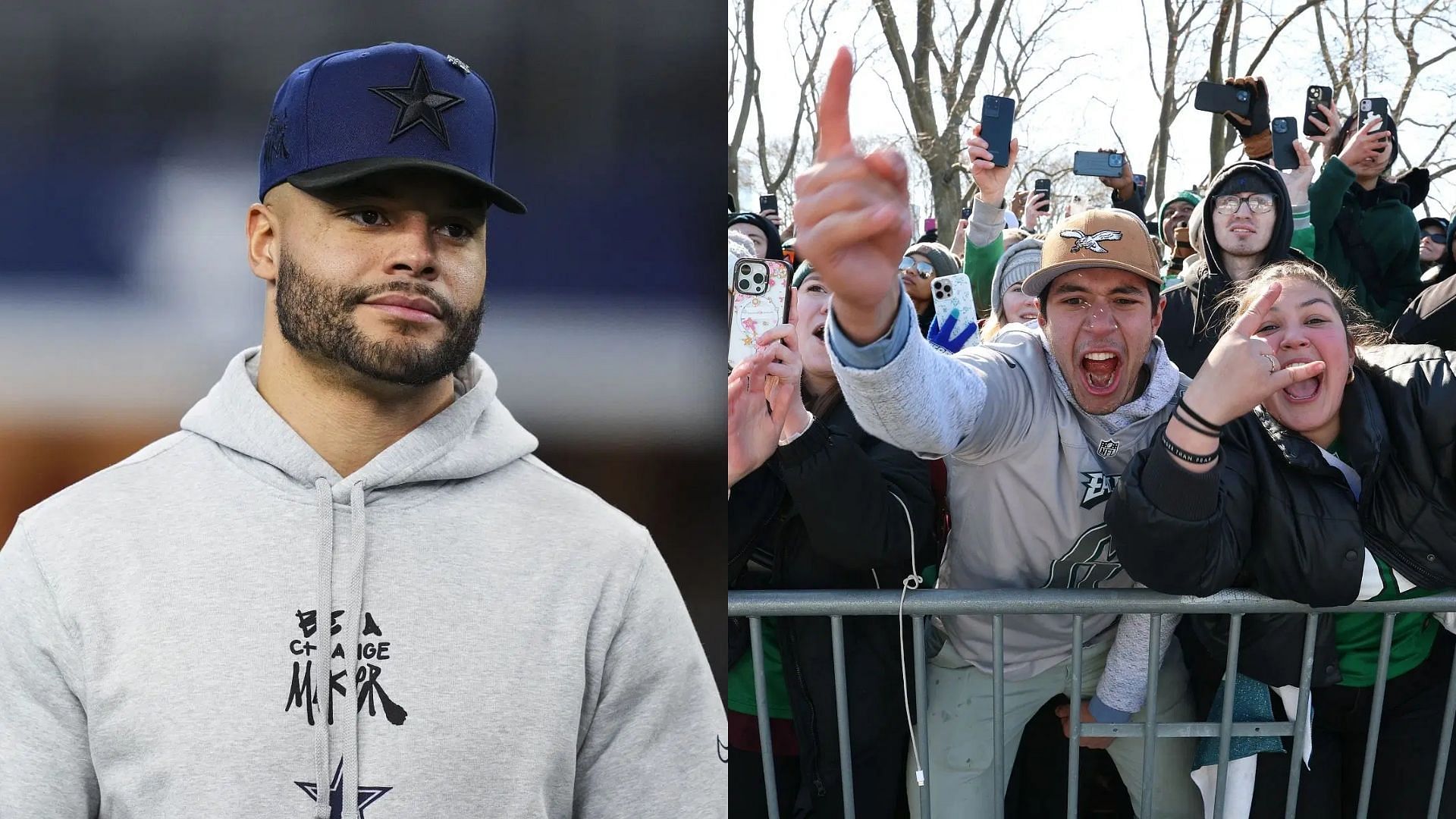 Philadelphia Eagles fans mock Dak Prescott while he is on vacation