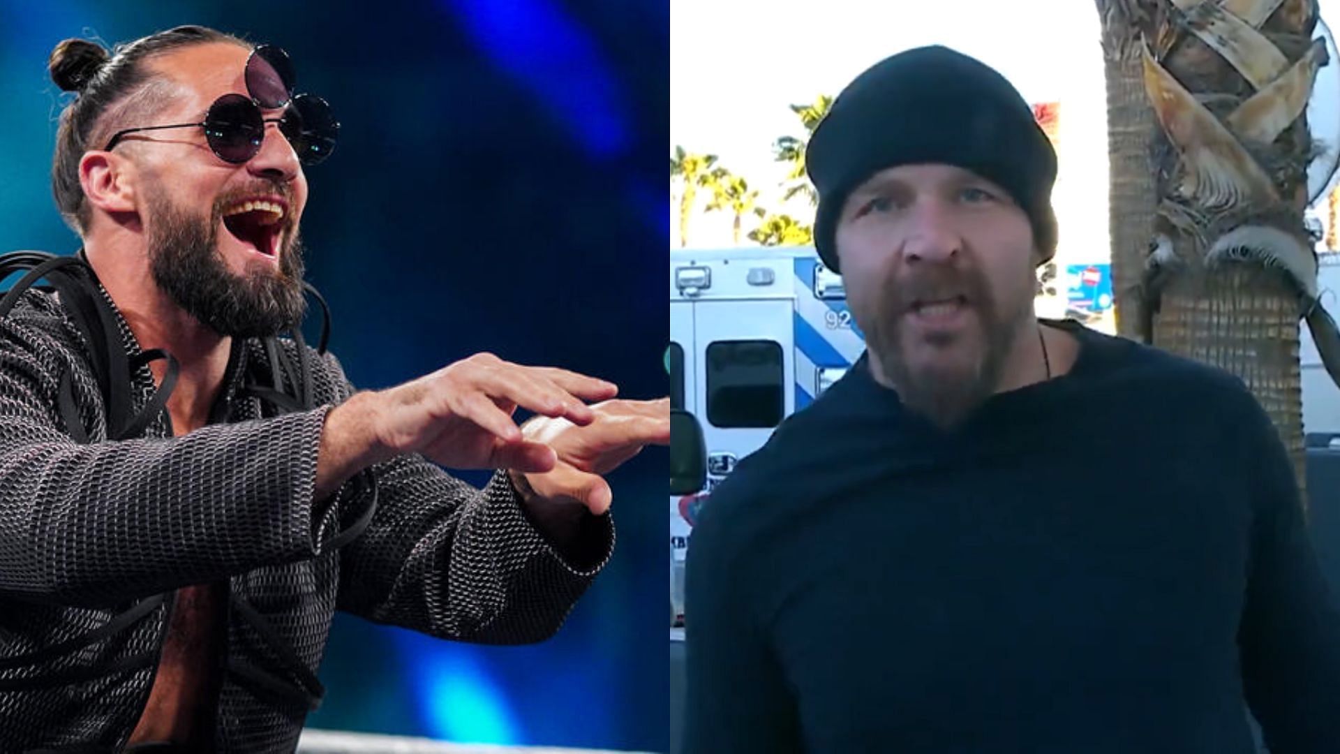 Seth Rollins (left) and Jon Moxley (right). (Image credits: AEW Twitter page &amp; wwe.com)