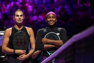 Aryna Sabalenka and Coco Gauff pictured at the 2024 WTA Finals - Image Source: Getty
