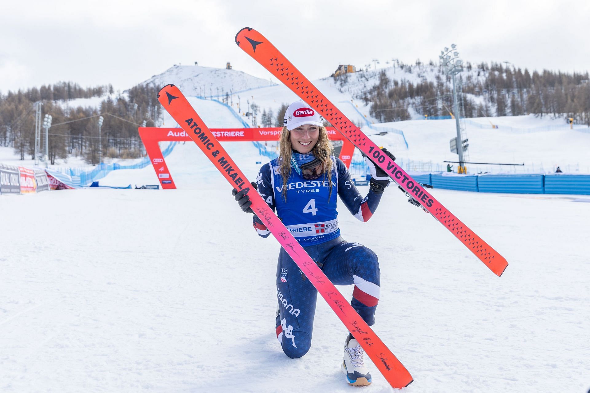 Shiffrin after the World Cup win in Sestriere 2025 - (Source: Getty)