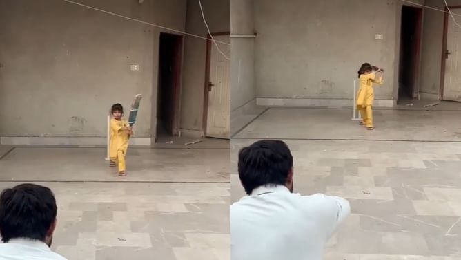 6 साल की पाकिस्तानी लड़की ने अपनी बल्लेबाजी से मचाई सनसनी, खेले कई जबरदस्त शॉट; वीडियो हुआ वायरल