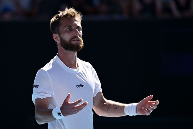 WATCH: Controversial scenes at Miami Open as Corentin Moutet refuses to play until spectator is removed; defends himself with strongly-worded message