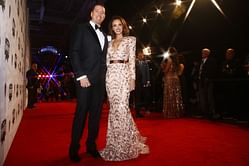 Kyle Busch's better half Samantha makes a fierce fashion statement in sequinned leopard print dress complemented by a chic messy bun