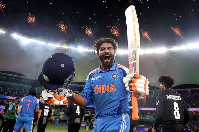 Ravindra Jadeja's amusing reference to Pushpa 2 dialogue after sealing India's 2025 Champions Trophy win [In Picture]