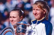 Martina Hingis (L) and Steffi Graf pictured at French Open 1999 - Image Source: Getty