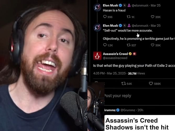 "More people liked the tweet than bought the game" - Asmongold reacts to Ubisoft's viral response to Elon Musk
