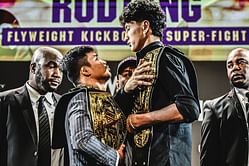 WATCH: Superlek tries to joke with Nabil Anane but gets cold staredown instead at ONE 172 press conference in Tokyo