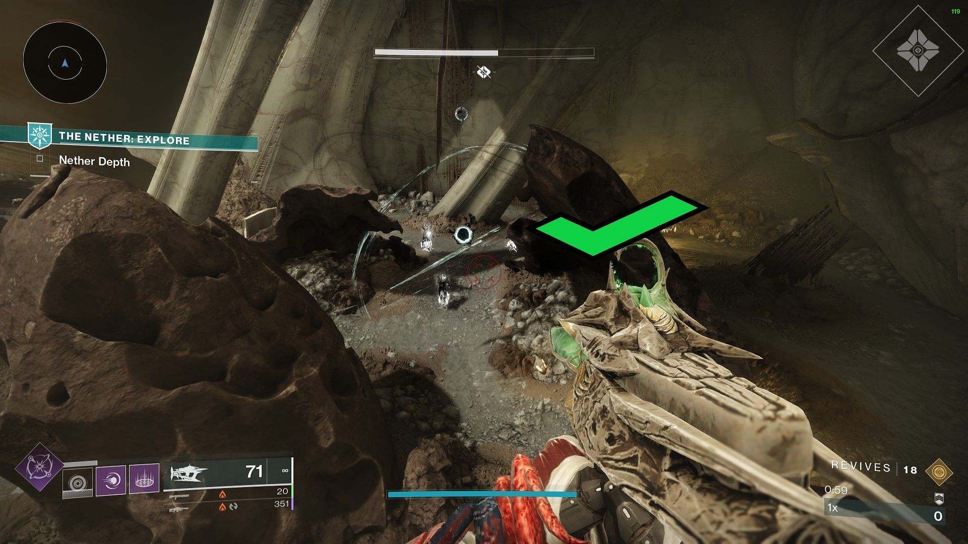 Correct encounter in Trenchway (Image via Bungie)