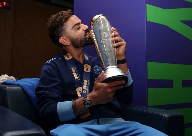 Virat Kohli sports a new trendy hairstyle ahead of IPL 2025 [In Pictures]