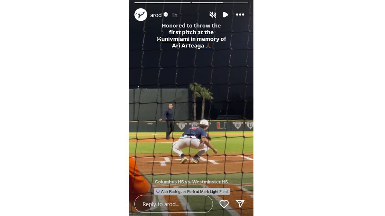 Alex Rodriguez&#039;s Instagram story