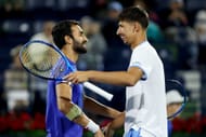 Yuki Bhambri and Alexei Popyrin at the recent Dubai Duty Free Tennis Championships