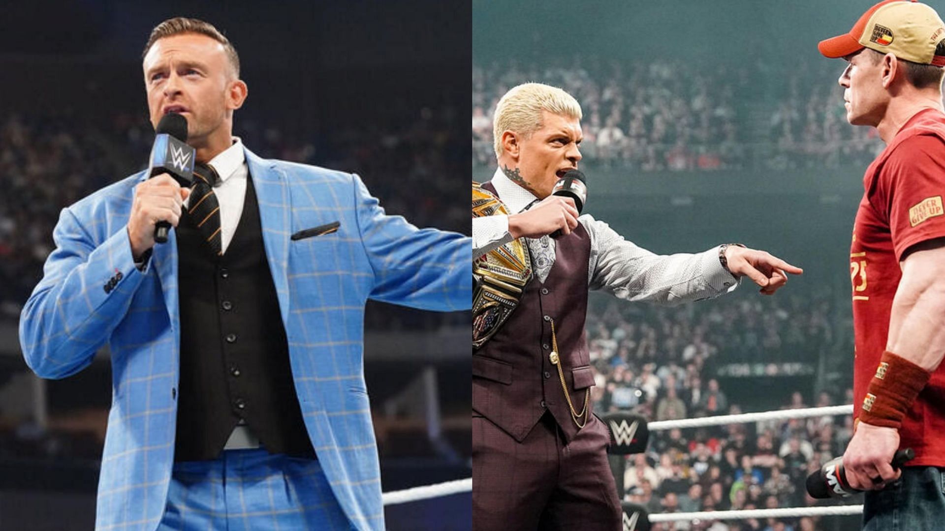 SmackDown GM Nick Aldis, Cody Rhodes and John Cena (Photo credit: WWE.com)
